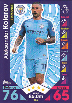 Aleksandar Kolarov Manchester City 2016/17 Topps Match Attax #165